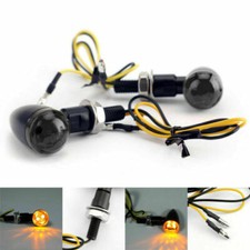 Universal Black Mini Bullet Spherical Len Turn Signal Indicator LightSmoke T9