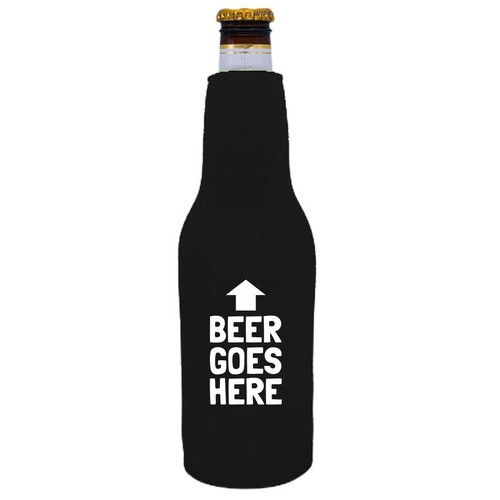 Beer goes here - goes, bottle
