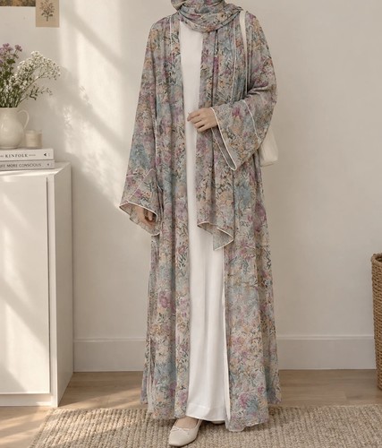 Women abaya flower vintage - women’s,