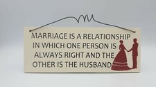 Hanging Marriage Plaque