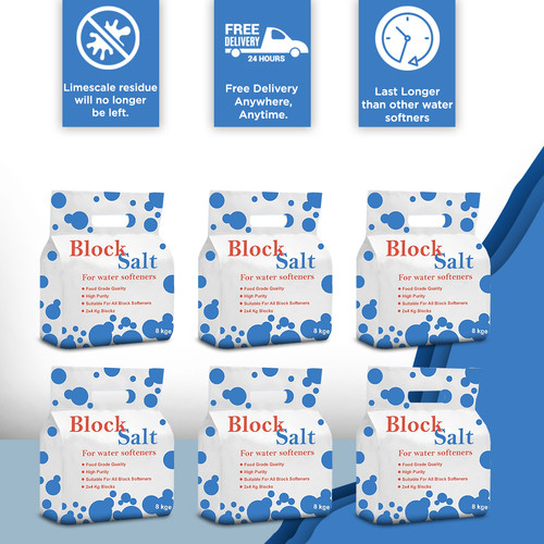 Pack block salt - pack, water