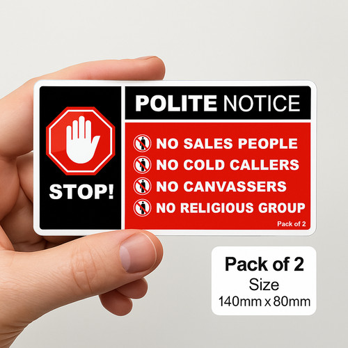 Stop cold calling door - stop,