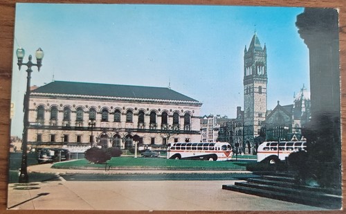 Postcard copley square public - copley,