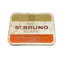 Vintage Ogden’s St Bruno Flake Tobacco Tin 1lb Empty, Circa 1950s