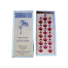 RARE BOXED 1970s SUBBUTEO RUGBY TEAM, HW HEAVYWEIGHT RUBGY TEAM WALES, R.6
