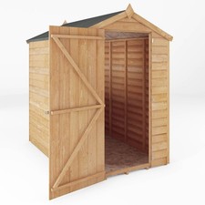 6x4 GARDEN SHED SINGLE DOOR APEX WINDOWLESS FLOOR FELT WOODEN SHEDS 6ft x 4ft