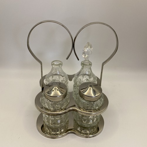 Art deco cruet set silver - cruet, in