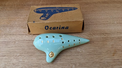 Old ceramic ocarina in - old,