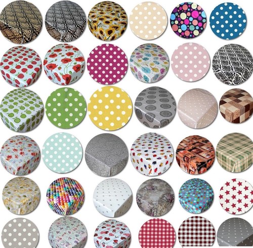 Wipe clean tablecloth round - wipe,
