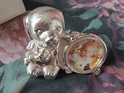Dog money box silver - box, plated