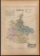 1896 - Ardennes (Department French) - antique map