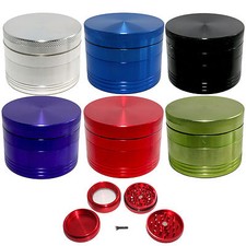 75mm Mega Fine Compact Aluminium CNC Anodised 4 Part Herb Spice Metal Grinder