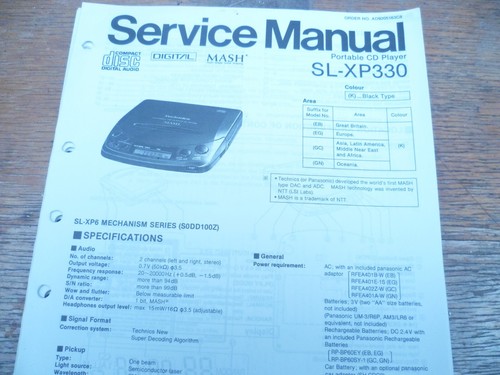 Technics xp330 portable - sl-xp330,