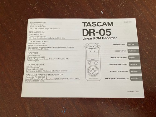 Tascam linear pcm - linear,
