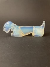 Art Deco French Sabino style Opalescent Art Glass Terrier Knife Rest 