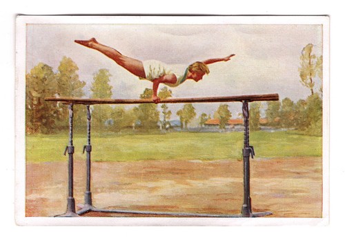 Sports trade card - trade, gymnastics