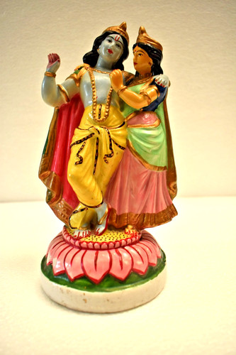 Vintage radha krishna statue - vintage,