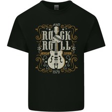 Rockstar Rock n Roll Guitar Skull Music Mens Light Cotton T-Shirt