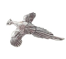 ONE PEWTER BADGE FOR WALKING STICK MAKING PHEASANT