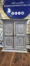 Vintage Limewashed Grey Traditional Storage Medicine Bathroom Kitchen Cupboard