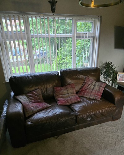 Halo seater leather sofas - 3&2,