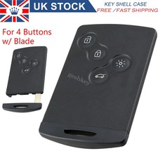 Smart Key Card 4 Button For Renault Laguna Megane Clio Remote Key Shell Case Fob