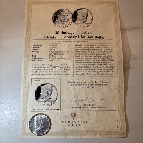 1964 kennedy usa half - half, dollar