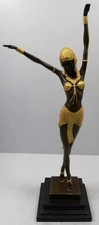Art Deco Bronze & Gilt Lady