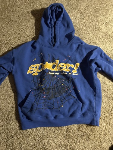Blue spyder hoodie - blue,