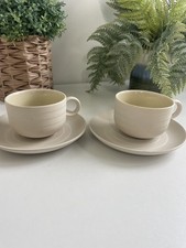 Pair Of Hornsea Pottery Concept Cream Cups & Saucers VGC