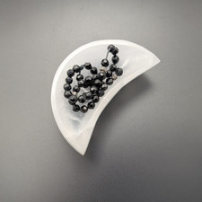 Selenite Moon Bowl – Natural