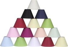 Fabric Coolie Light Shades Table or Ceiling Lampshade Choice 3 Sizes 16 Colours