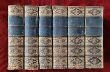 Antique Book Set Sir Walter Scott Waverley 15 Novels 6 Vols Illustrated Classics
