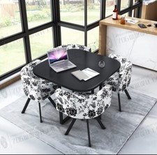 wood MARBLE  Dining table and 4 chairs