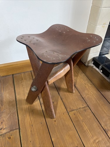 Vintage wooden milking stool - milking,