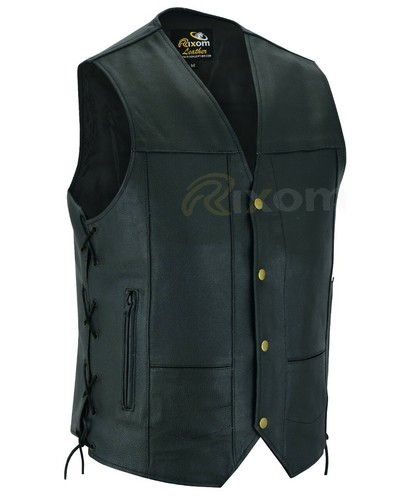 Bikers leather waistcoat - bikers,