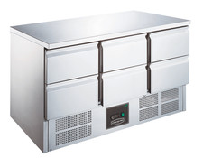 NEW STERLING PRO STAINLESS STEEL FOOD PREP COUNTER FRIDGE 6 DRAWERS RRP £2374