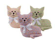 FLORAL CAT DOORSTOP 27CM