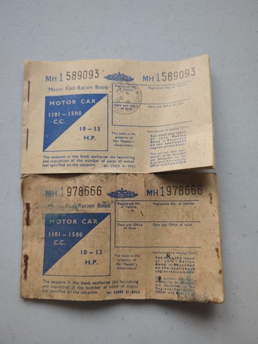 Vintage fuel ration book - fuel,