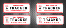 4 x Tracker fitted window stickers Anti-theft warning car bike van lorry caravan