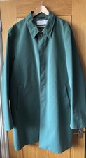 GIEVES & HAWKES No.1 Savile Row Mens Green Overcoat Raincoat Size UK 46R (XXL)