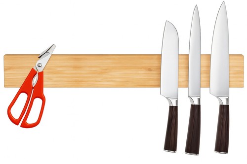 Magnetic knife wood holder - magnetic,