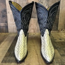 Tony Lama Vintage Snakeskin Western Cowboy Boots Mens 9 D