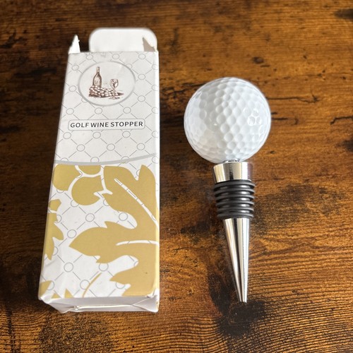 Golf ball stopper wine bottle - ball,