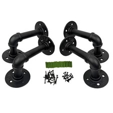 4 Pack Industrial Black Iron