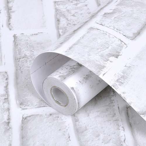 10m white brick self adhesive - white,