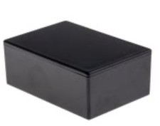 Takachi Black ABS Enclosures, Black Lid, 125x70x40   SW-125