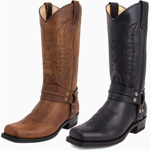Men chunky heel classic - heel,