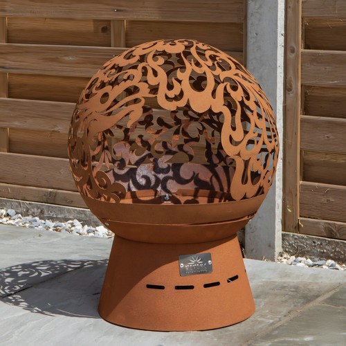 57cm steel helios fireglobe - steel,