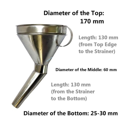 Metal funnel with - with,